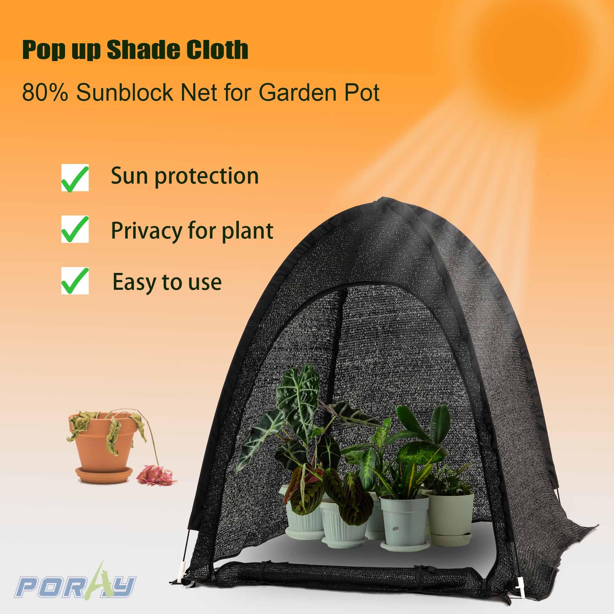 Porayhut pop-up sunshade folded bag portable shade solution