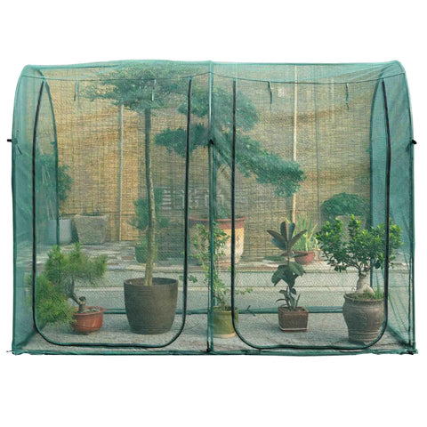 Porayhut tunnel netting cover front view protecting vegetables and fruit crops from birds