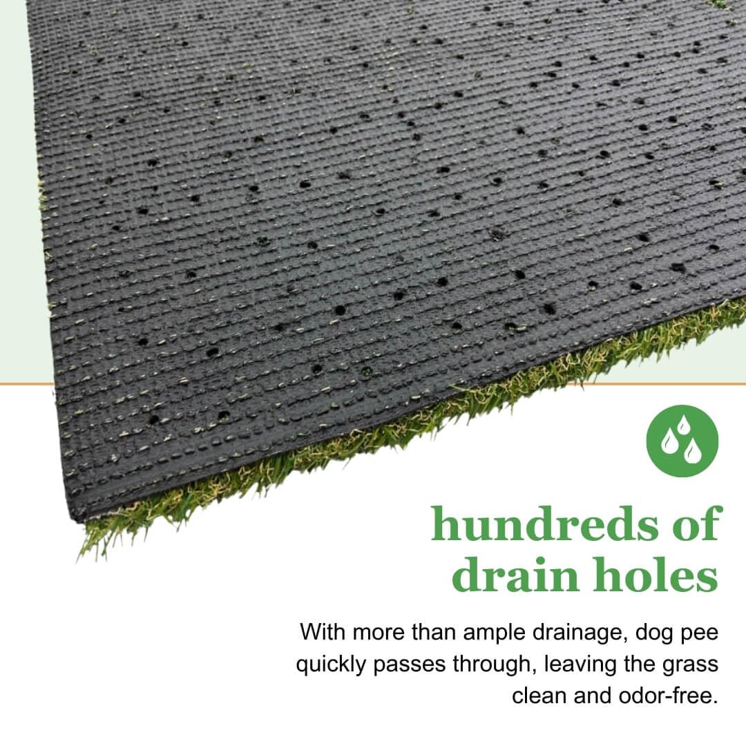 Porch Potty latex backing demonstrates long lasting support for indoors or outdoors