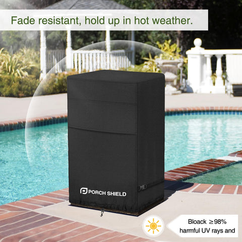 Porch Shield 600D polyester fabric offers durable outdoor protection.
