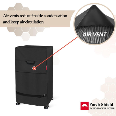 Porch Shield dimensions check helps ensure proper 30in smoker coverage.