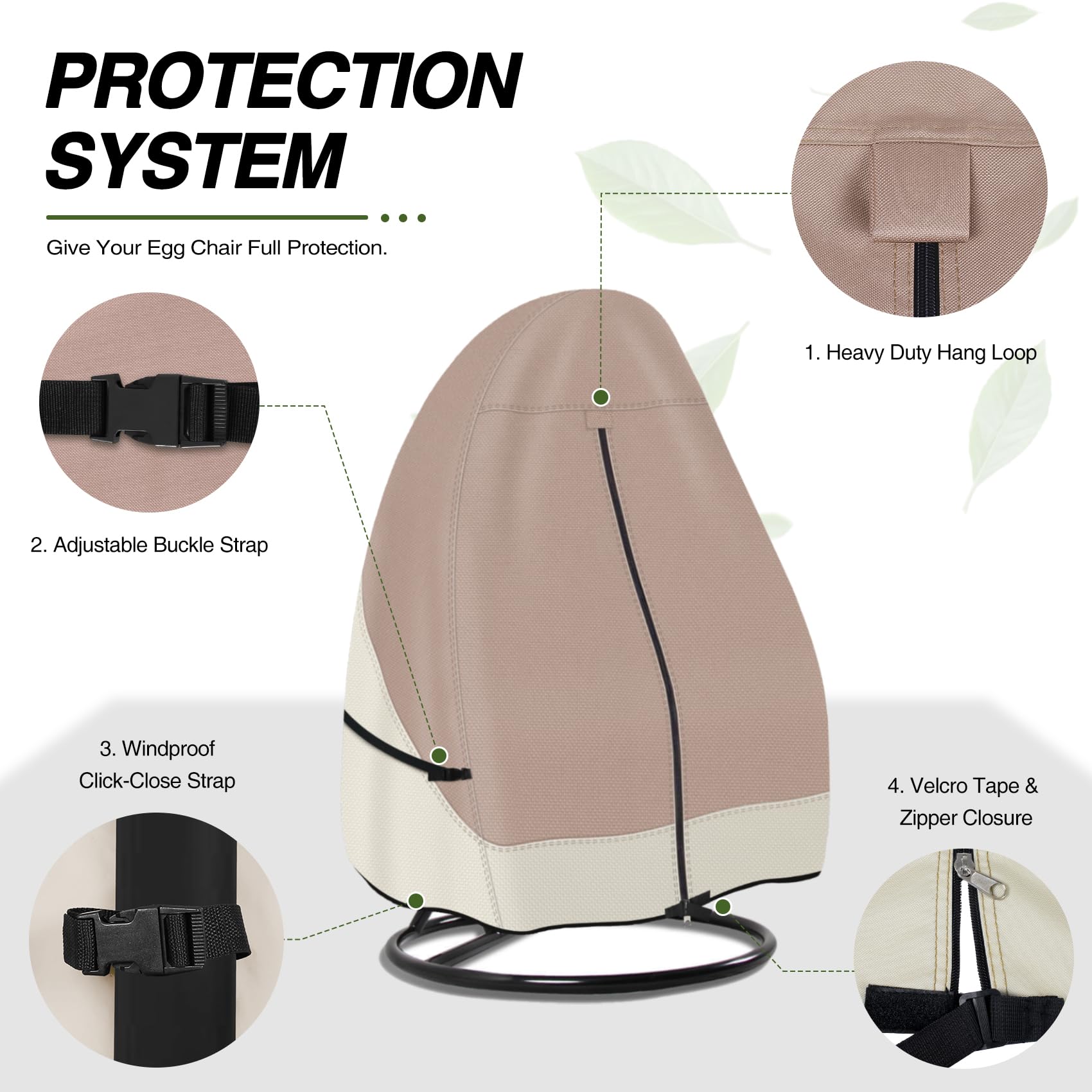 Porch Shield double-stitched seams reinforce durability for year-round use.