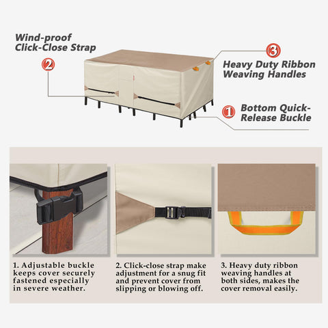Porch Shield double-stitched seams resist wear for long outdoor use