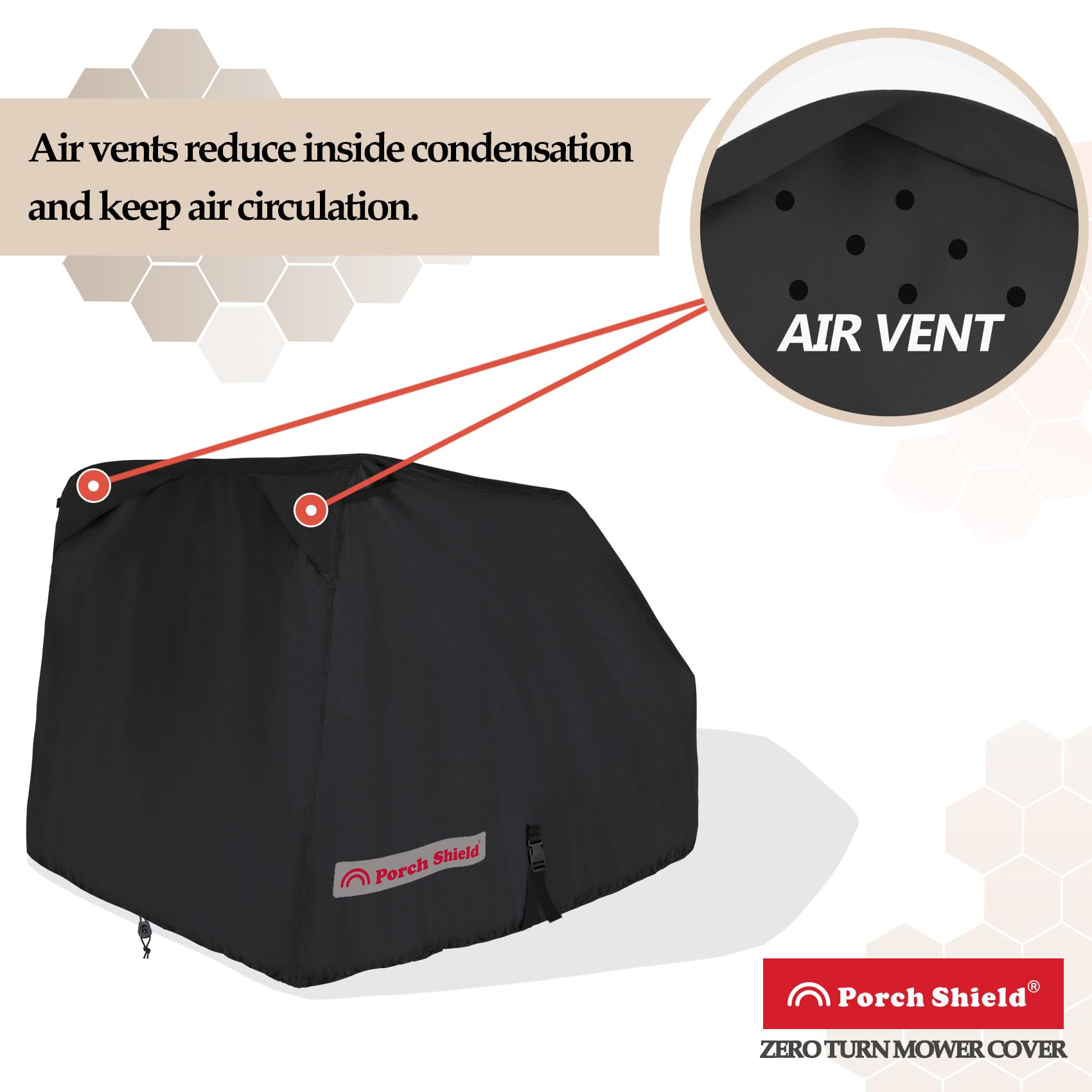 Porch Shield durable handles allow easy covering and uncovering.