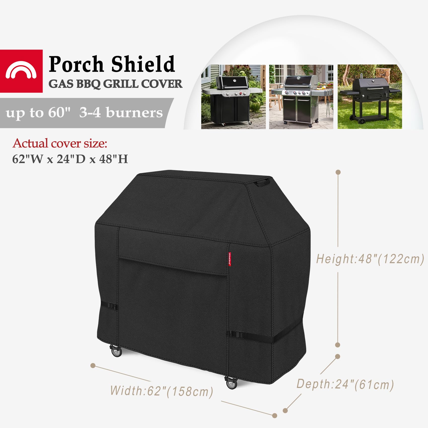 Porch Shield fabric close-up shows durable 600D waterproof coating.