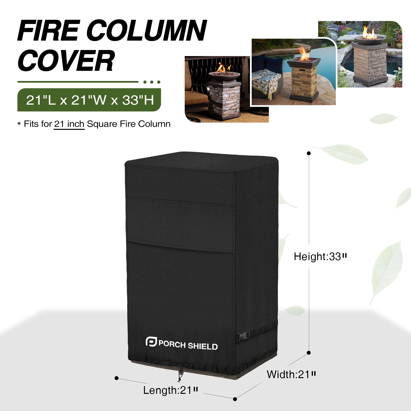 Porch Shield UV fade-resistant material keeps outdoor fire pits looking new.