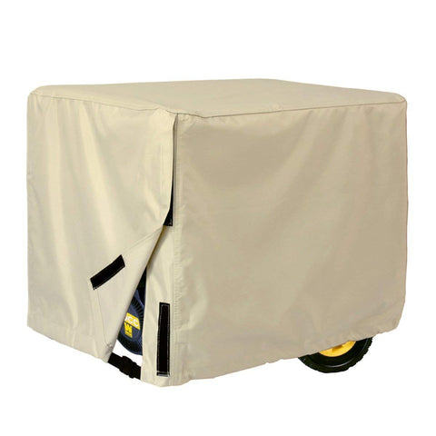 Porch Shield generator cover front view protects a 32x24x24 unit from sun and rain