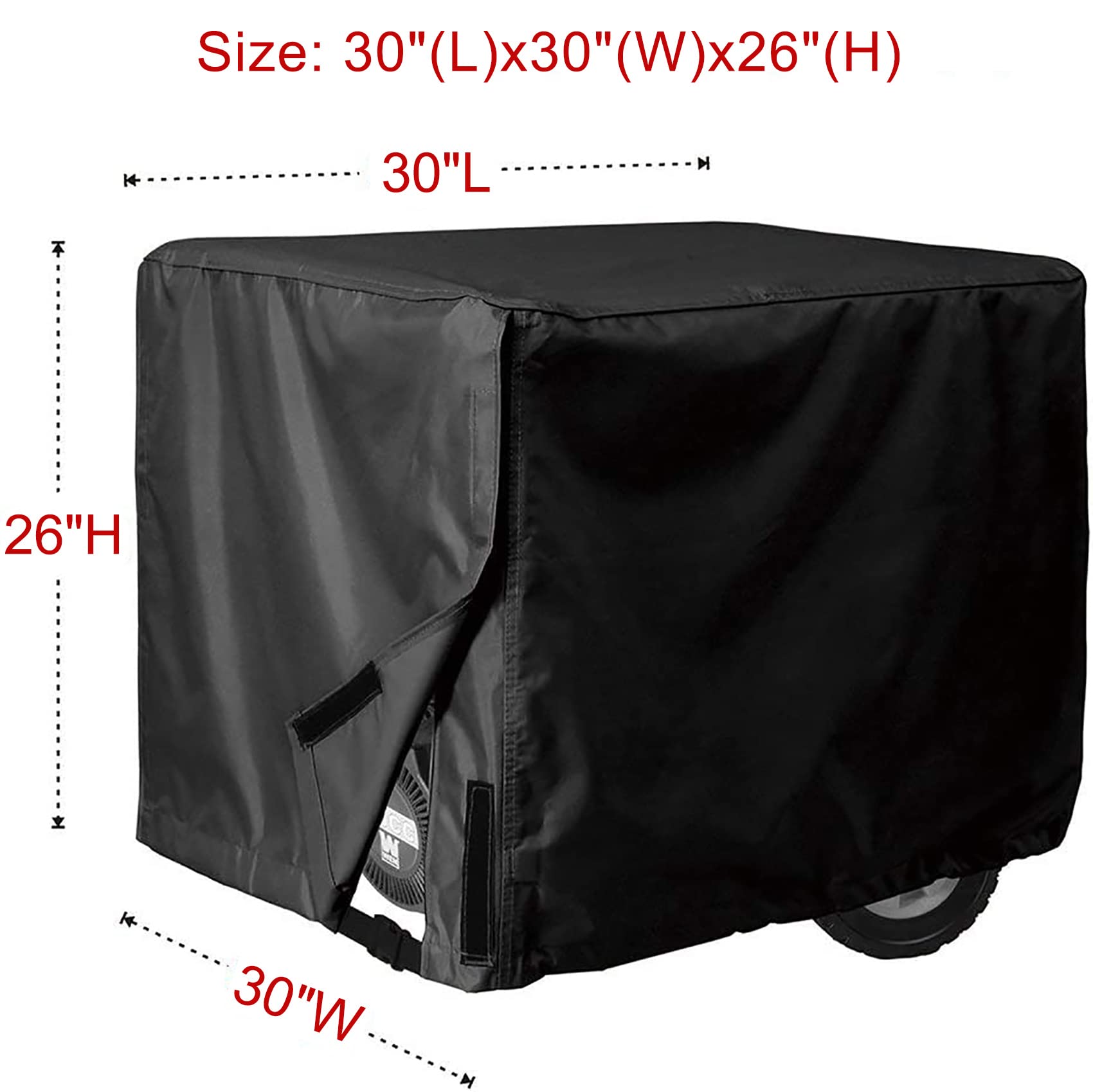 Porch Shield generator cover close-up shows durable 600D fabric and reinforced stitching