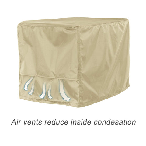 Strap-secured view demonstrates windproof fit with Porch Shield cover