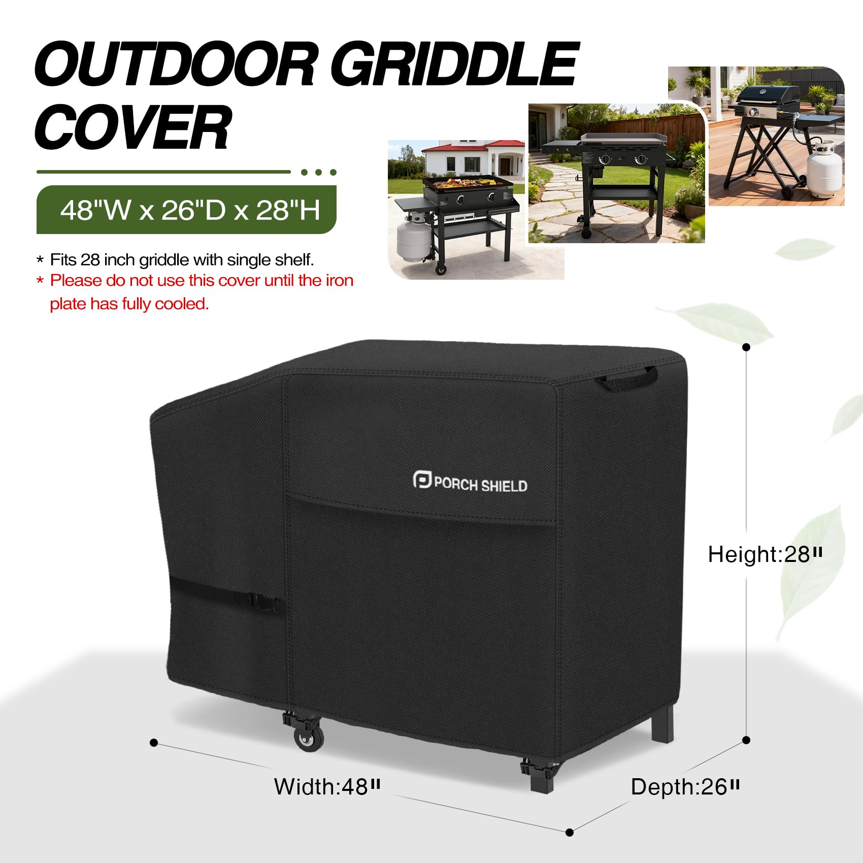 Close-up of Porch Shield fabric showing waterproof coating and 600D durability.