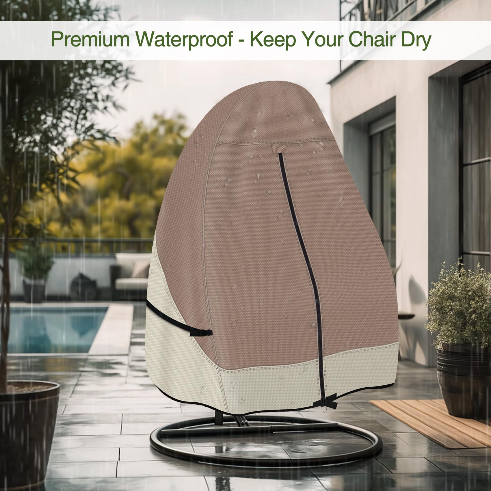 Porch Shield hang loop and zipper closure enable easy install.