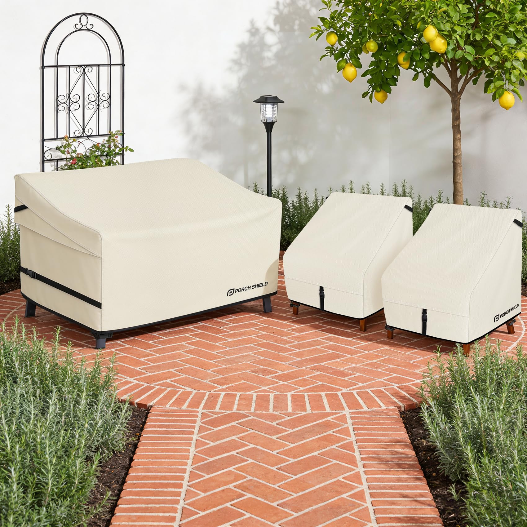 Porch Shield heavy‑duty handles enable easy installation and removal.