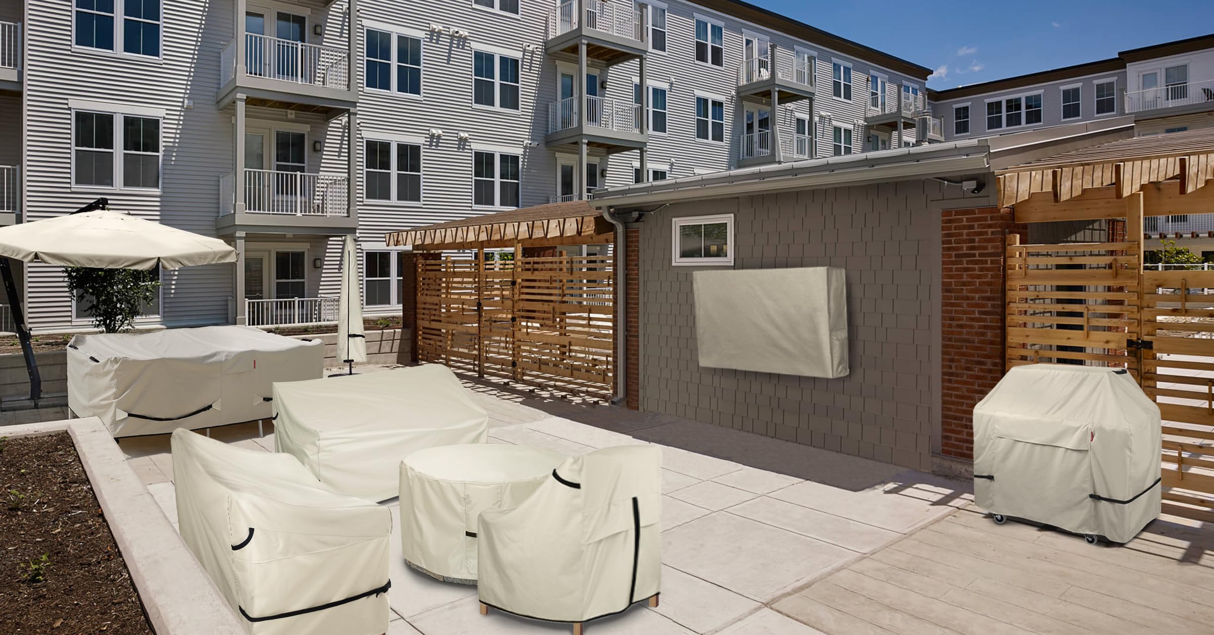 Porch Shield heavy-duty handles enable quick installation and removal