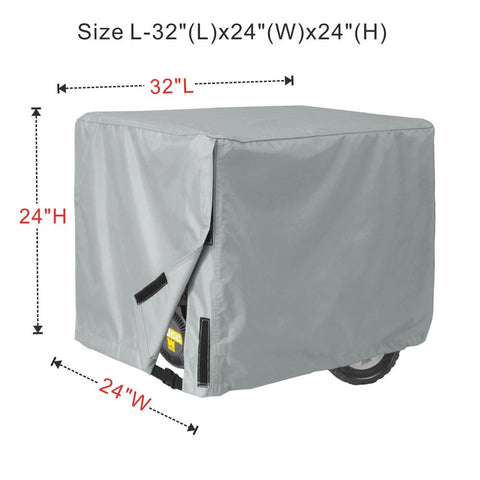 Porch Shield 600D fabric provides durable generator protection.
