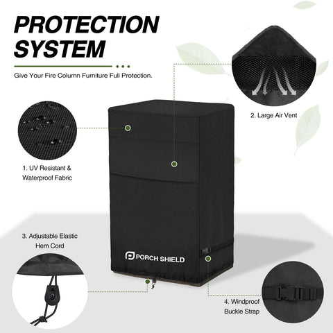 Porch Shield large air vent promotes airflow and moisture reduction.