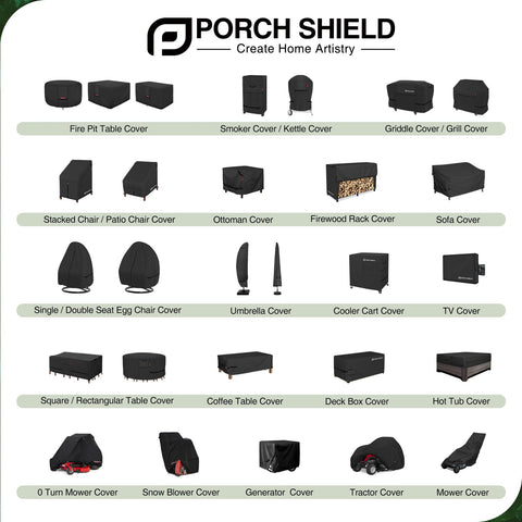 Porch Shield 2-pack patio chair covers offer durable protection for multiple chairs.