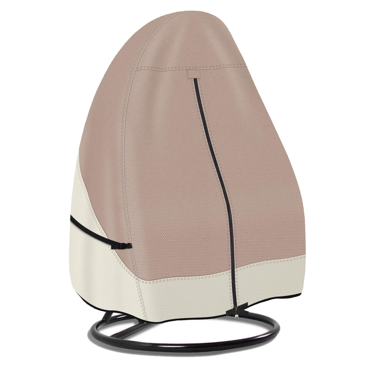 Porch Shield egg chair cover protecting a single-seat chair from sun and rain.