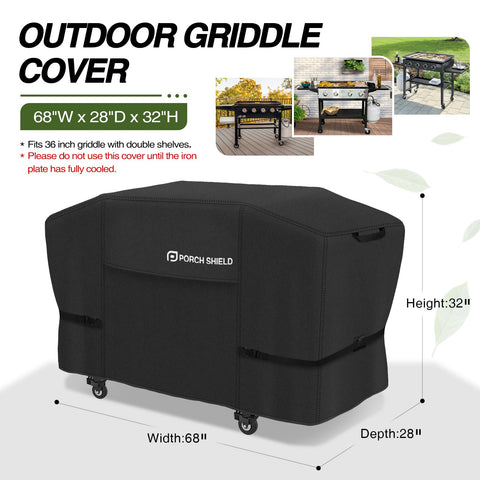 Porch Shield waterproof 600D fabric shields grill area from moisture