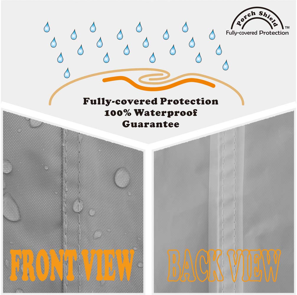Porch Shield seams taped for waterproof performance on generator cover.