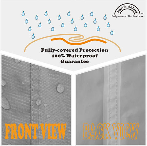 Porch Shield seams taped for waterproof performance on generator cover.