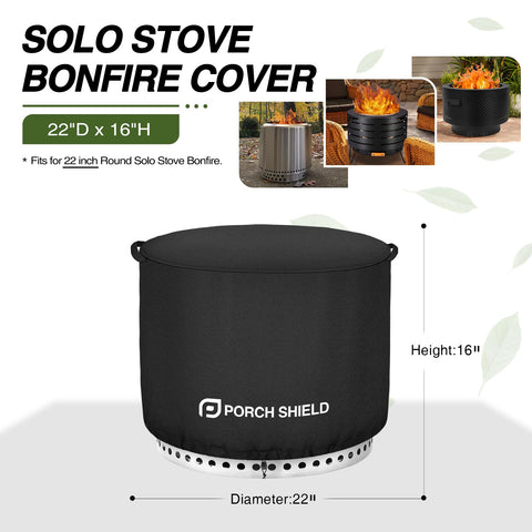 Porch Shield waterproof undercoated cover guards the fire pit outdoors.