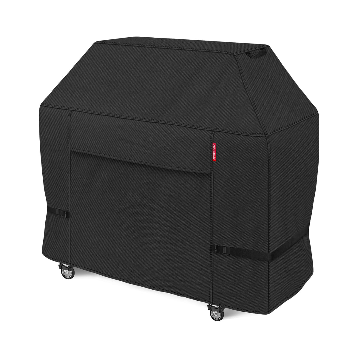 Porch Shield grill cover on a Weber grill, snug fit protects the front