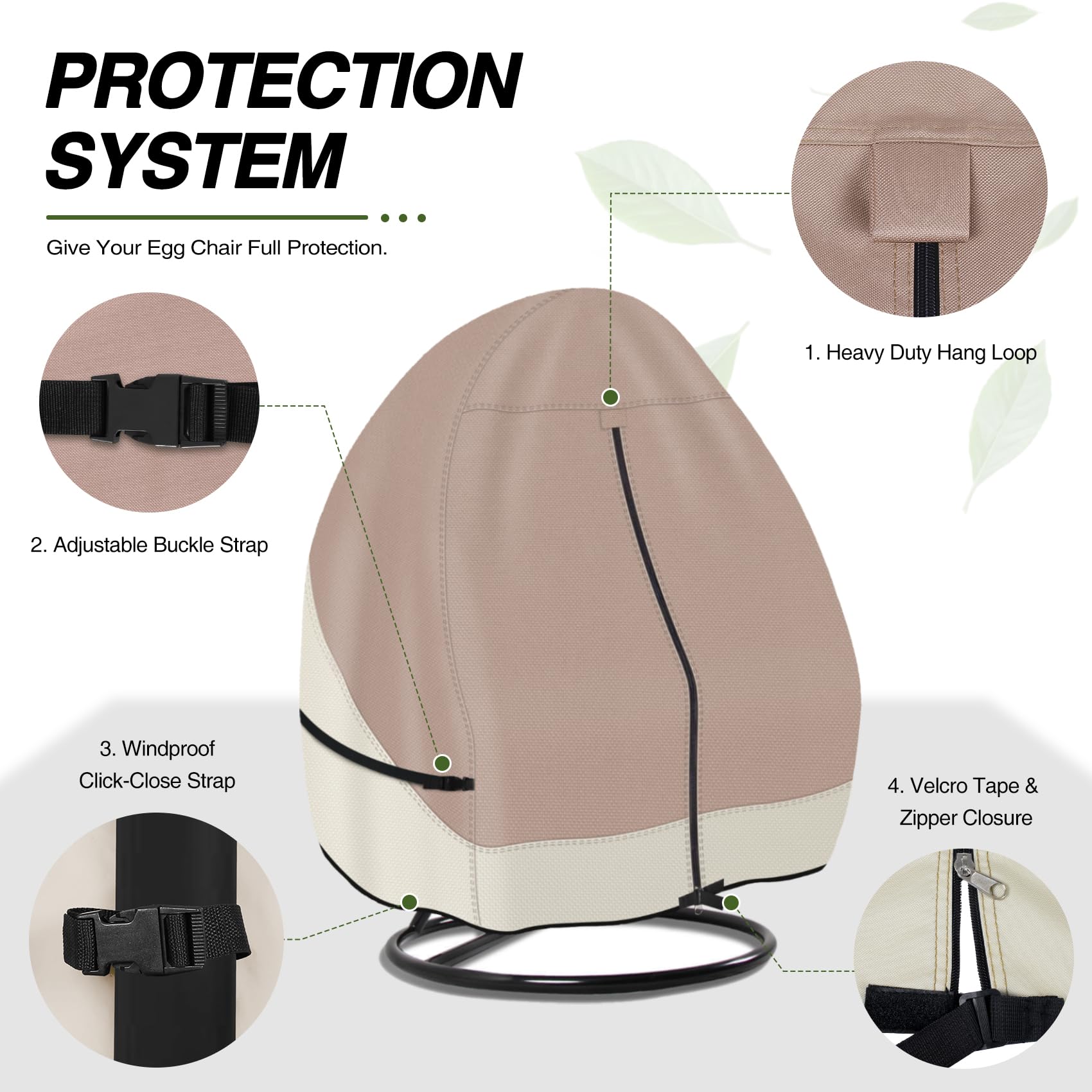 Porch Shield easy installation with loop and zipper closure for quick use.