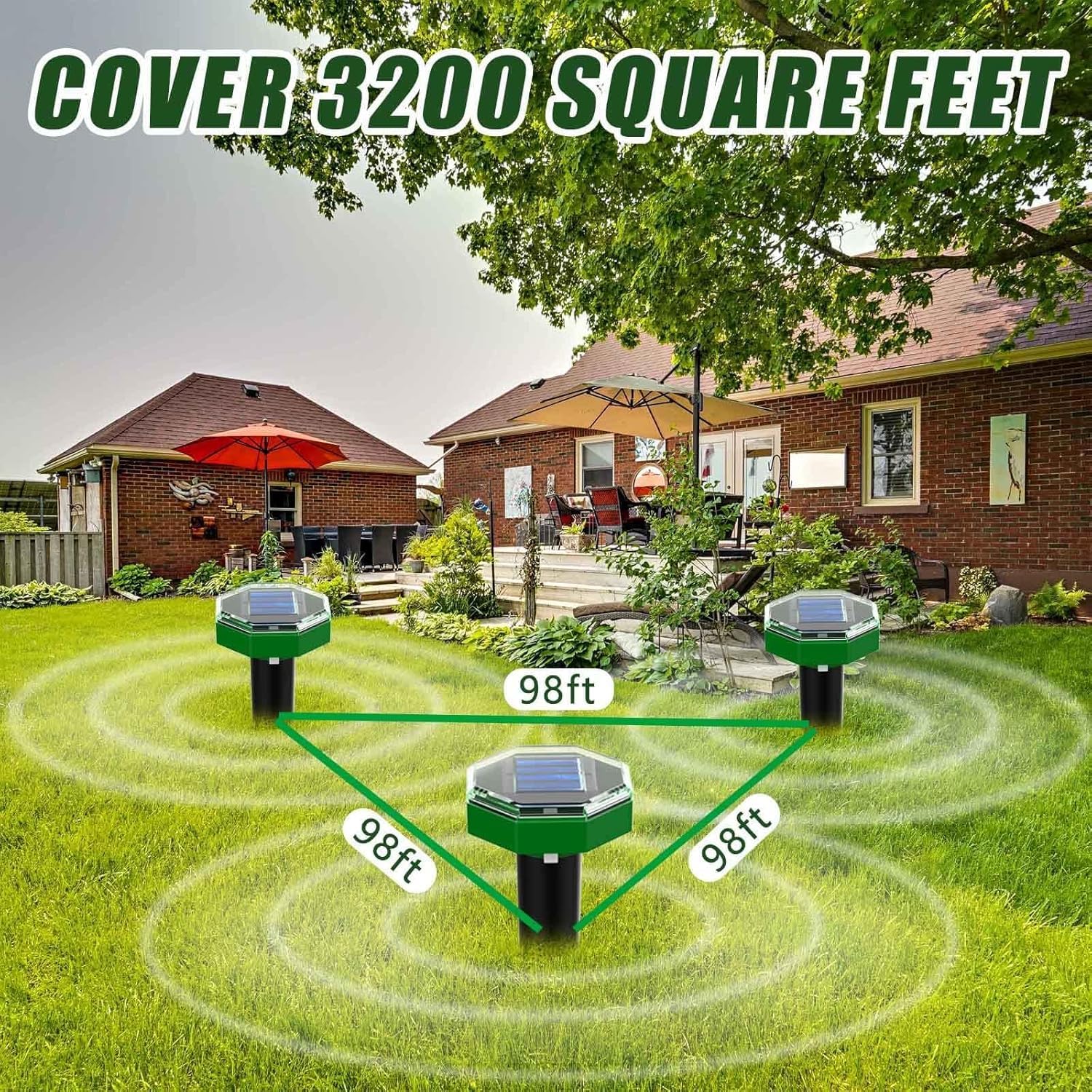 Porfisei Mole Repellent covers up to 4,000 sq ft per unit.