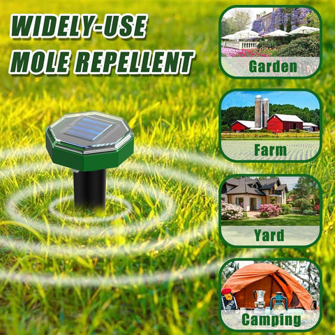 Porfisei Mole Repellent easy installation in garden or yard.