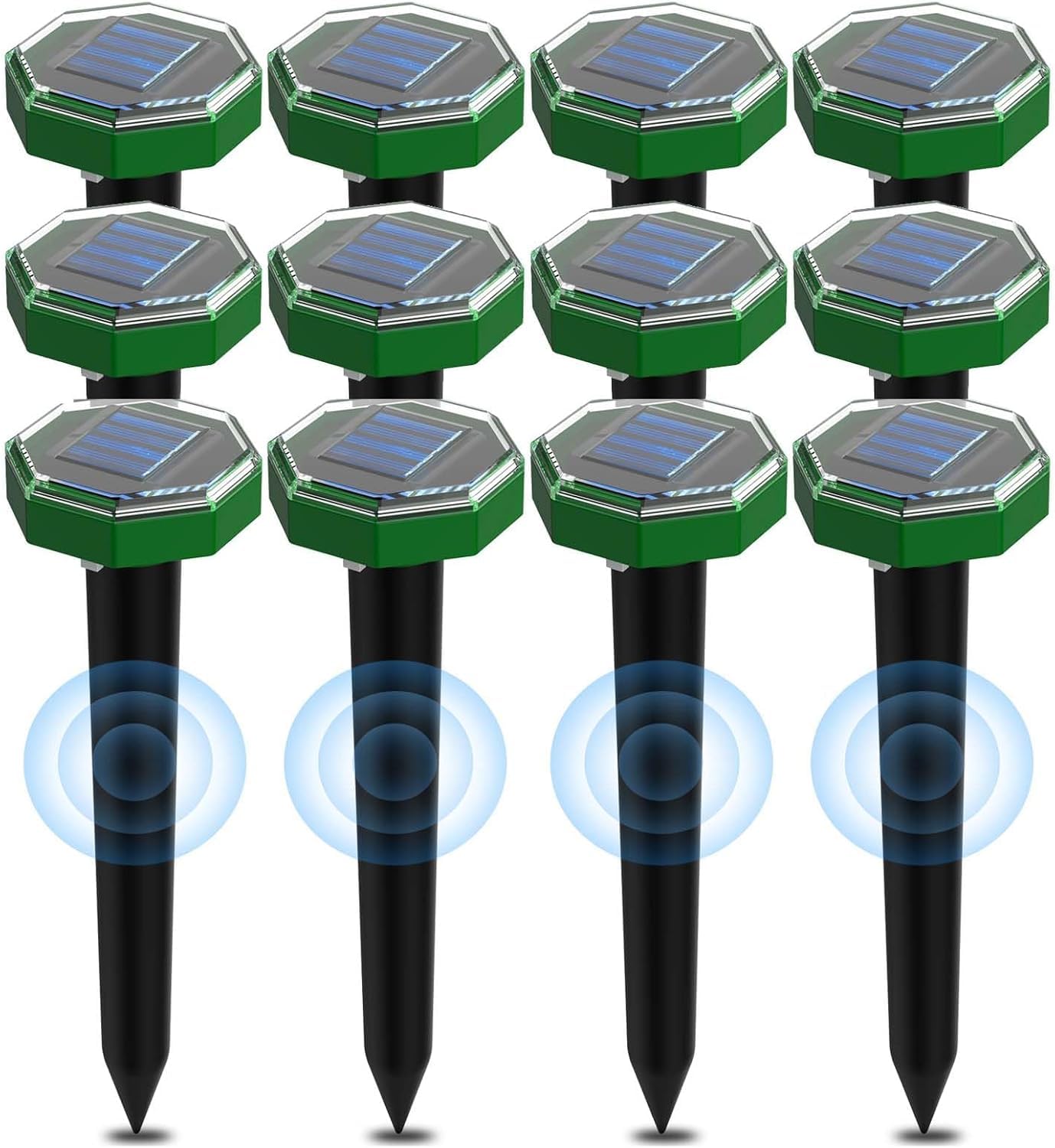 Porfisei Mole Repellent solar panel powers outdoor deterrence without wiring.