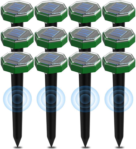 Porfisei Mole Repellent solar panel powers outdoor deterrence without wiring.
