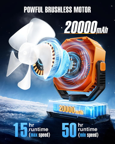 Porikg portable misting fan LED lantern on showcases dual lighting options.