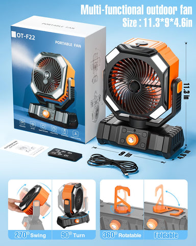 Porikg portable misting fan mist output highlights ultra-fine cooling spray.
