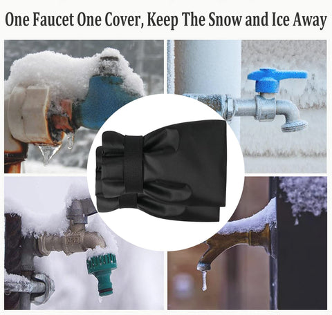 POROLIR insulated faucet cover showing three-layer protection for weather
