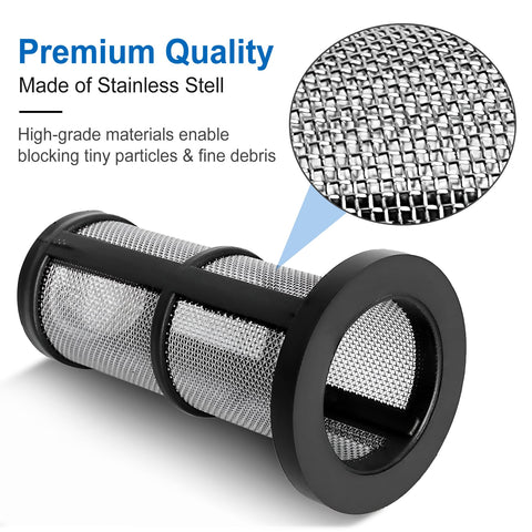 Porscan inline filter screen for Black Max Vac-Sweep 280 blocks debris entry.