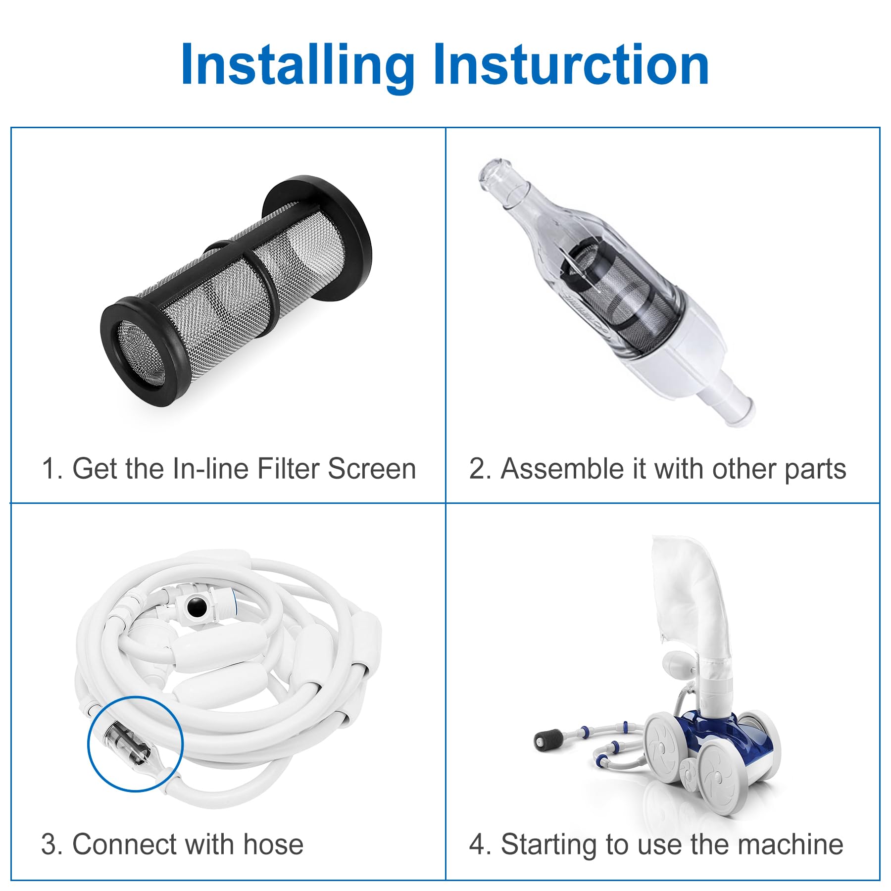 Porscan inline filter screen for 3900 Sport helps prevent clogs and maintains flow.