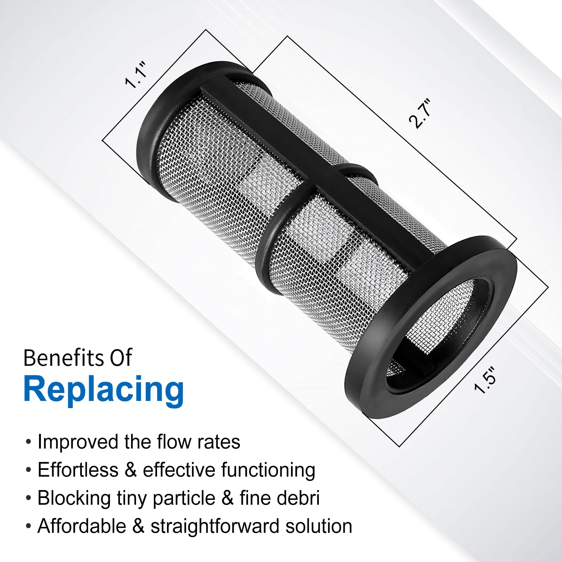 Porscan inline filter screen for Vac-Sweep 280 keeps contaminants out of the pump.