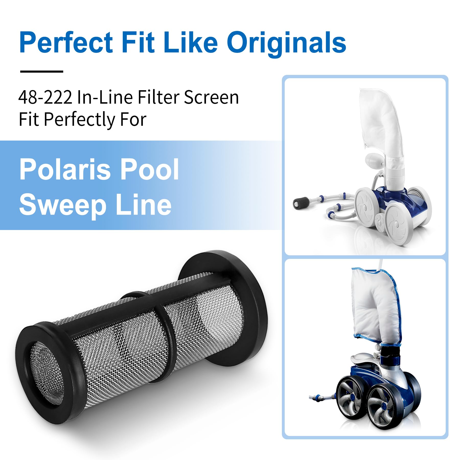 Porscan inline filter screen replacement kit for Polaris cleaners, reliable protection and easy install.