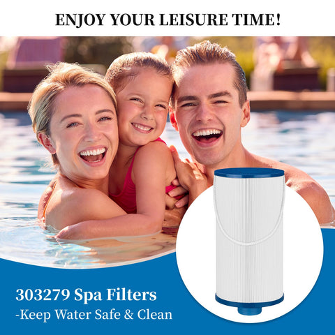 Porscan spa filter easy-clean pleats close-up