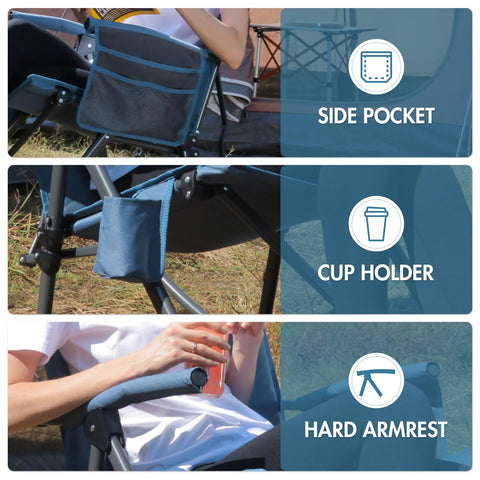 Portal 29 inch backrest blue silhouette showing full upper body support