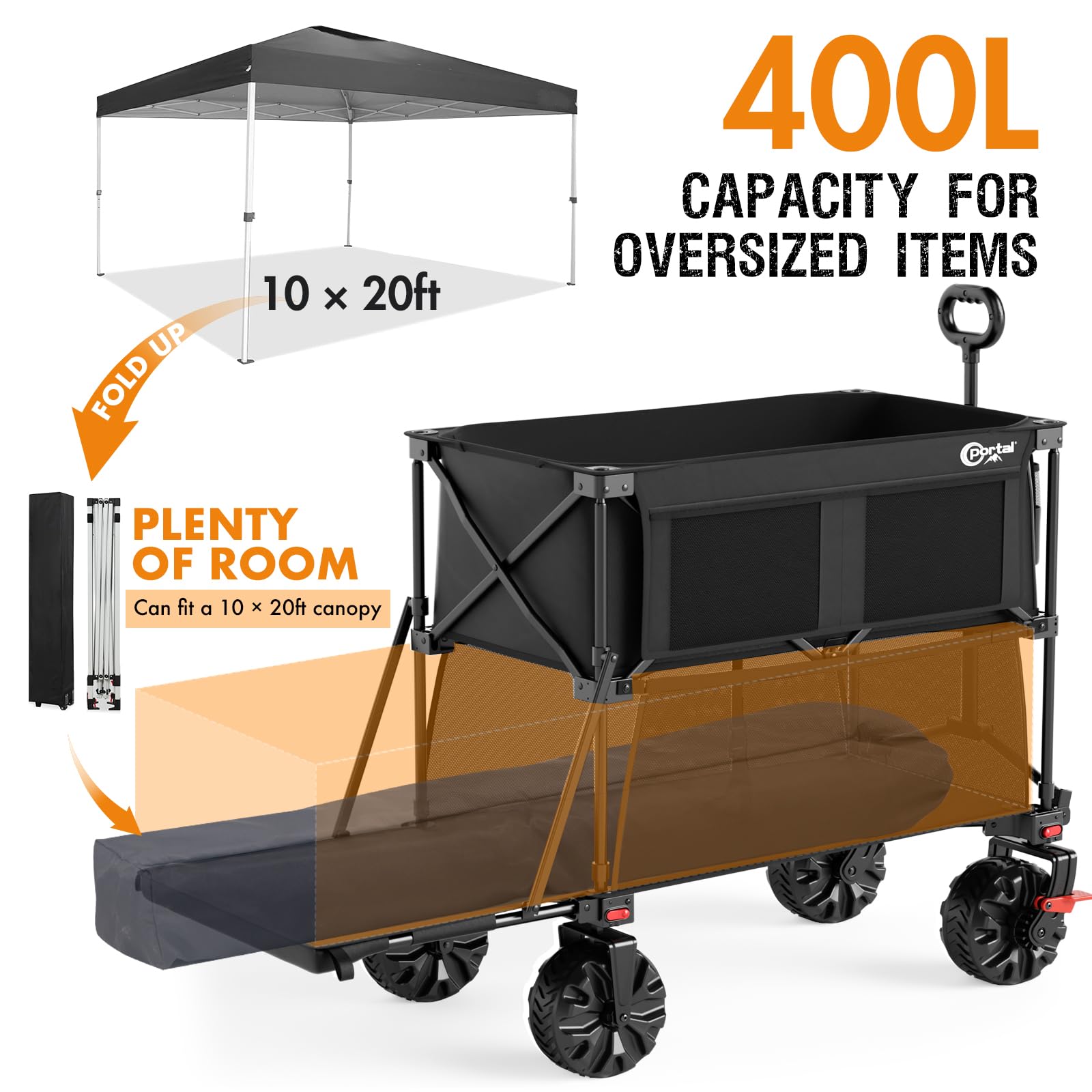 Portal 660lb capacity wagon ready for heavy gear