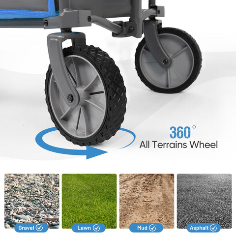 Portal collapsible wagon with 150L capacity handles tools, gear, or groceries.