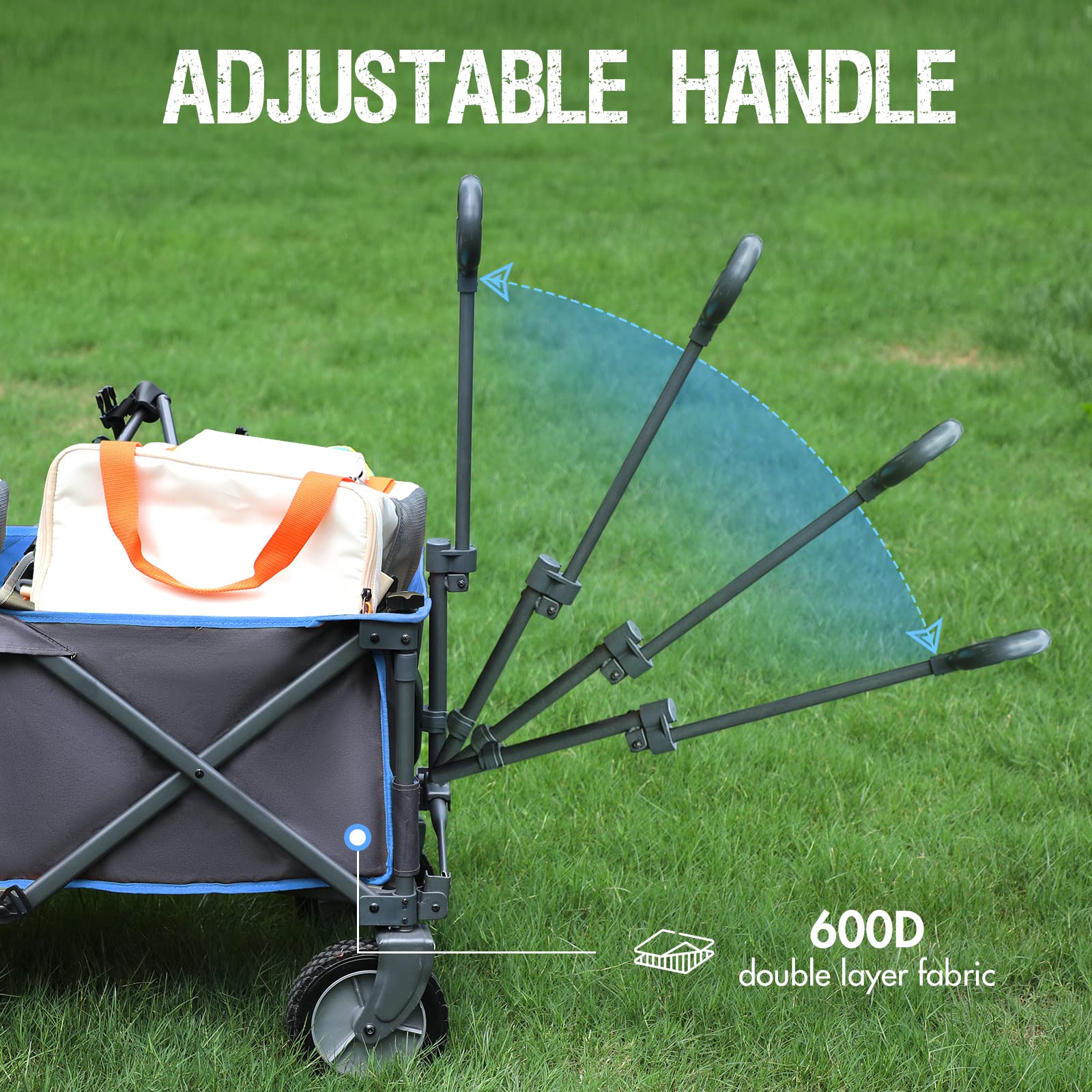 Portal collapsible wagon doubles as a grocery cart on wheels for errands.