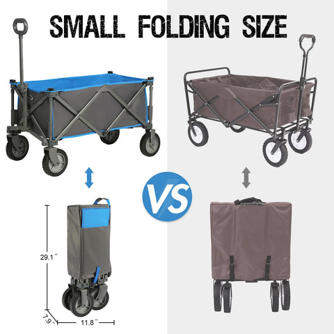 Portal collapsible wagon uses 600D Oxford fabric for durability and colorfast performance.