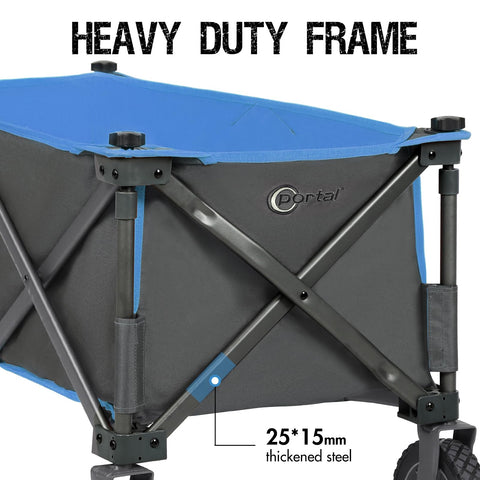 Portal collapsible wagon telescoping handle for comfortable, effortless pulling.