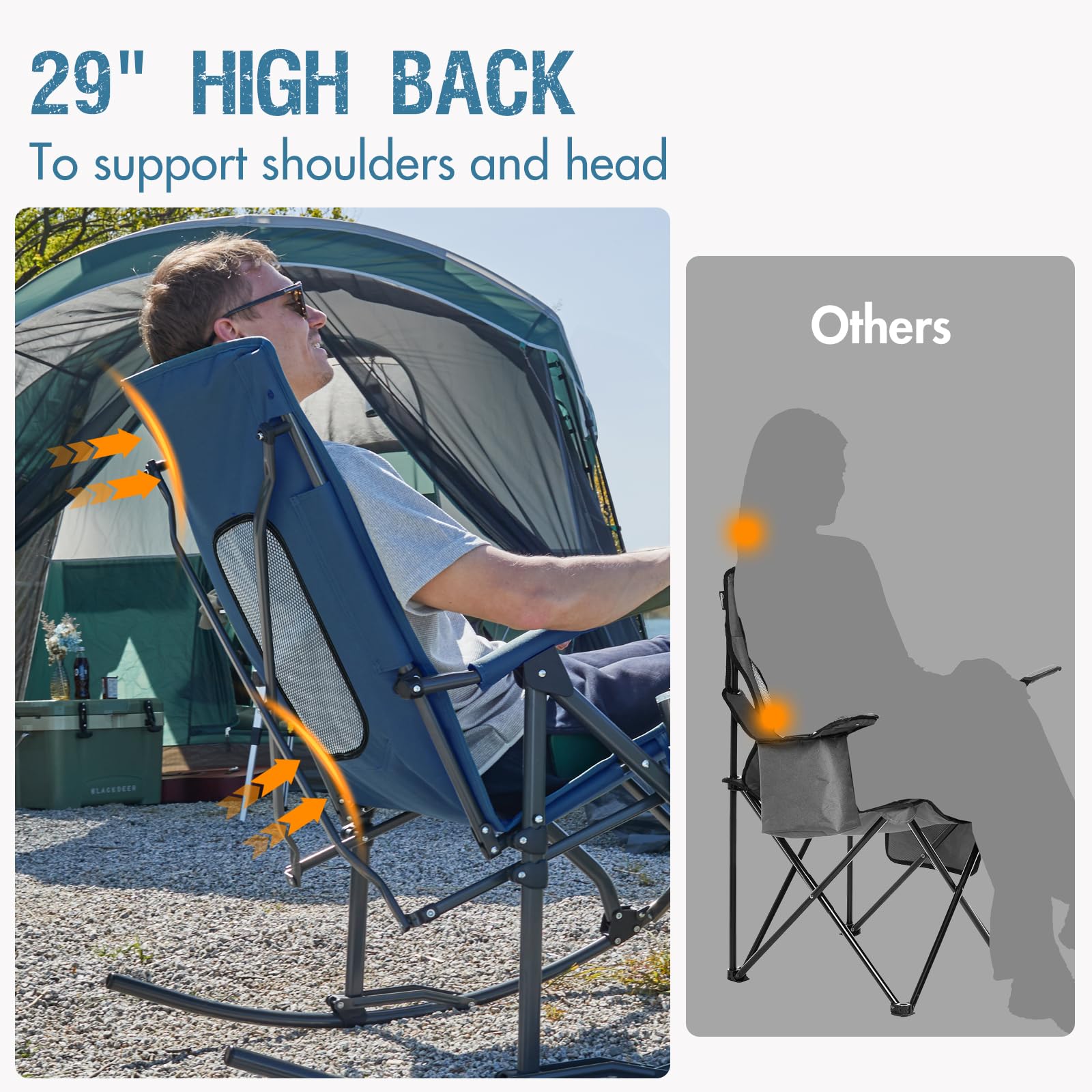 Portal fold and unfold design blue enables quick setup for camping or concerts