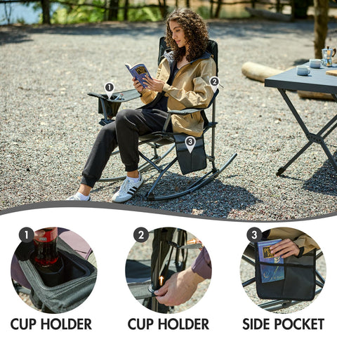 Portal Outdoor Rocking Chair carry-bag simplifies transport and storage