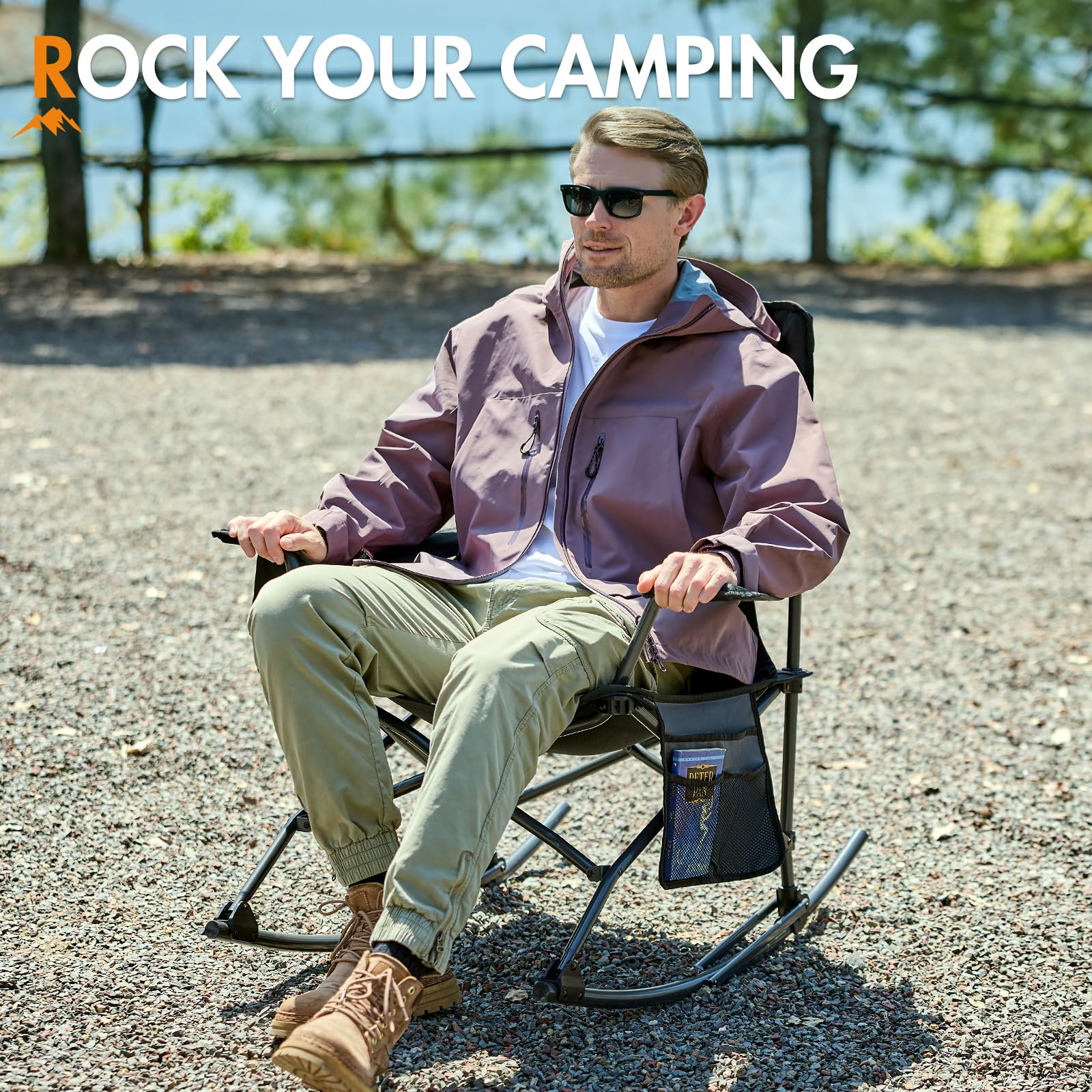 Portal Outdoor Rocking Chair compact-fold highlights portable size for packing