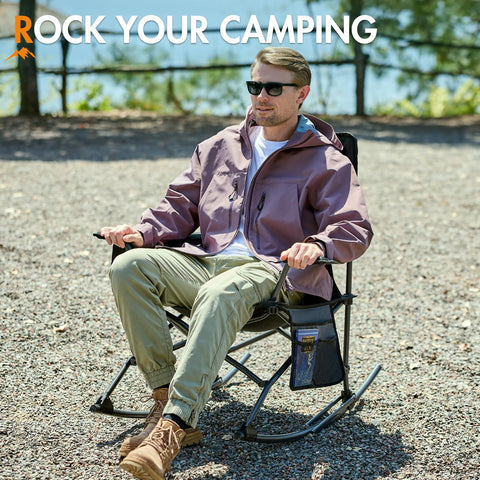 Portal Outdoor Rocking Chair compact-fold highlights portable size for packing