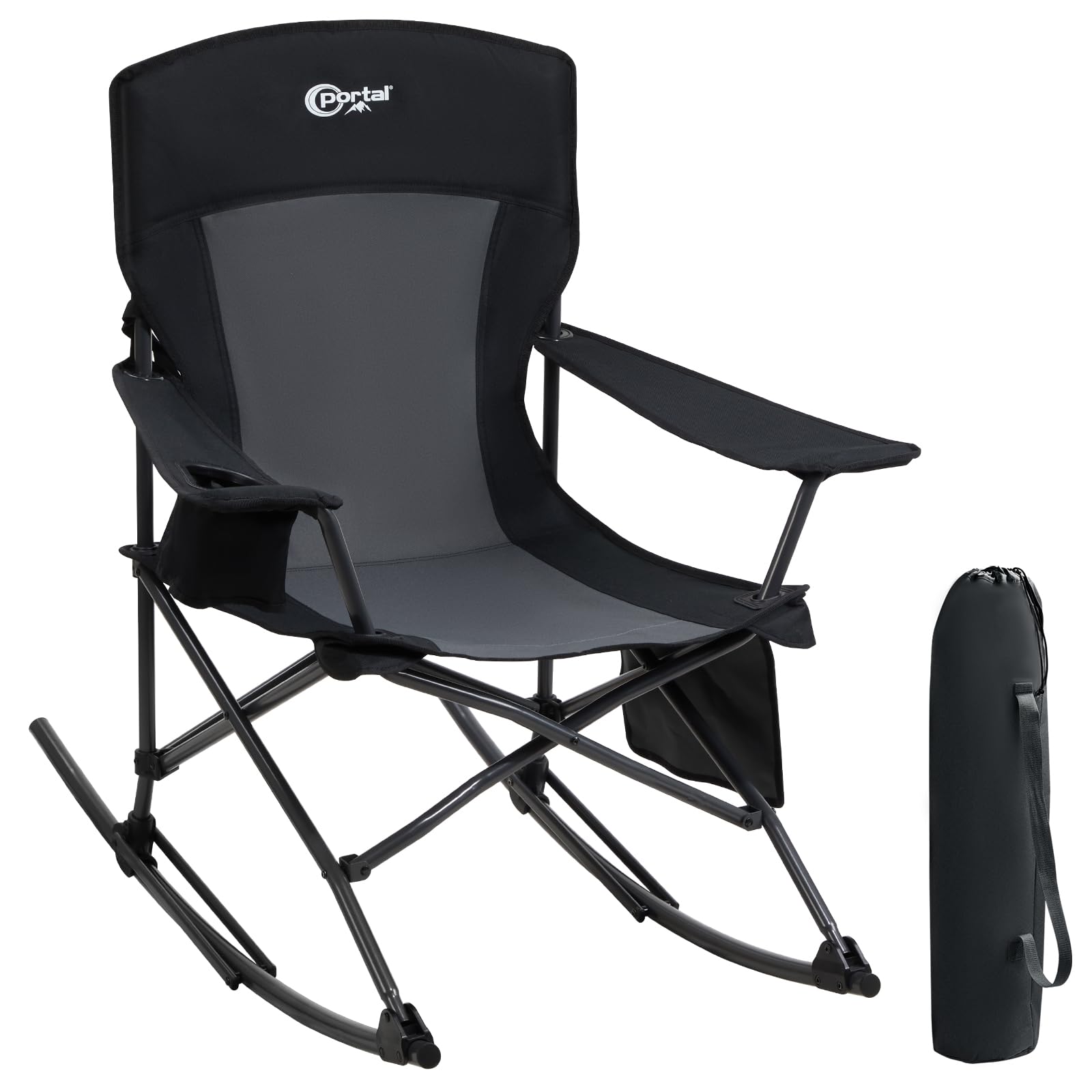 Portal Outdoor Rocking Chair folding design enables easy transport and quick setup